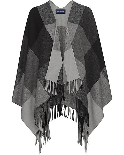 Highmoor Poncho Karo-Cape mit Fransen günstig online kaufen