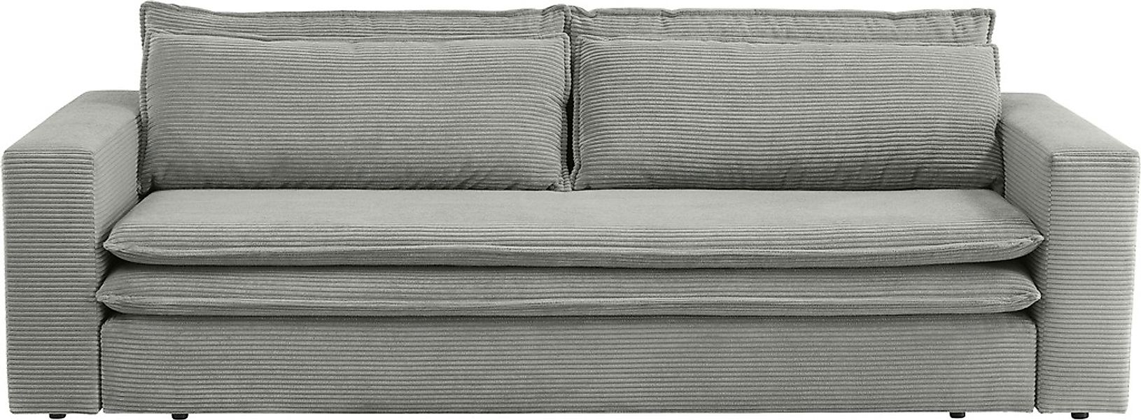 Places of Style 3-Sitzer »PIAGGE«, Cord-Bezug - mit Bettfunktion und Bettka günstig online kaufen