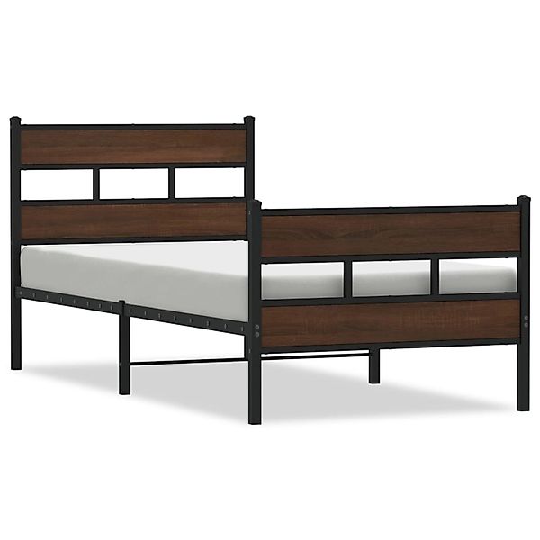 vidaXL Bettgestell ohne Matratze mit Kopf- und Fußteil 75x190 cm 4017159 günstig online kaufen