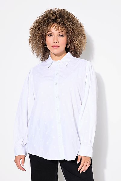 Ulla Popken Longbluse Bluse Herz-Stickerei A-Linie günstig online kaufen