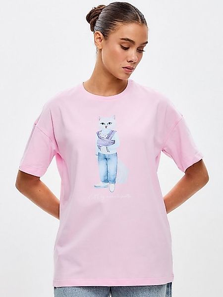 CAT by maniita lacitta Kurzarmshirt Oversized T-Shirt mit Katzenprint MOTHE günstig online kaufen