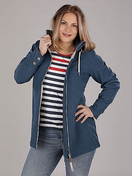 Dry Fashion Softshelljacke Sellin Damen Softshell Mantel Sellin Meliert mit günstig online kaufen