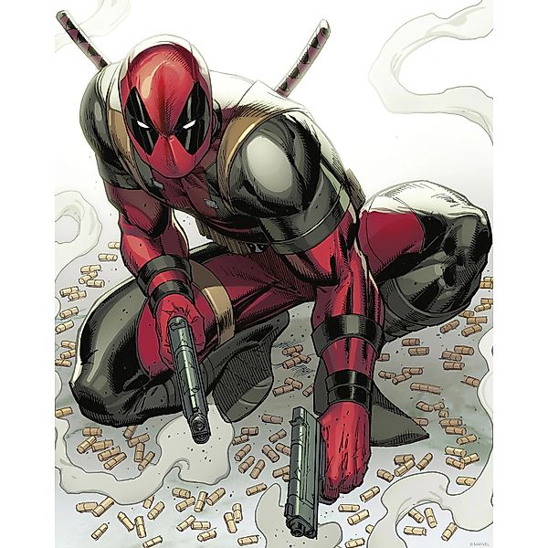 Komar Wandbild Marvel Deadpool Bullets 40 cm x 50 cm Rot günstig online kaufen