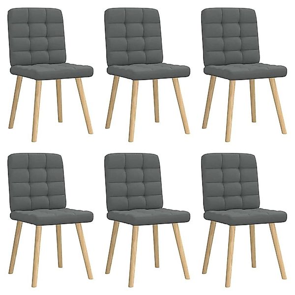 vidaXL Esszimmerstuhl Esszimmerstühle 6 Stk. Dunkelgrau günstig online kaufen