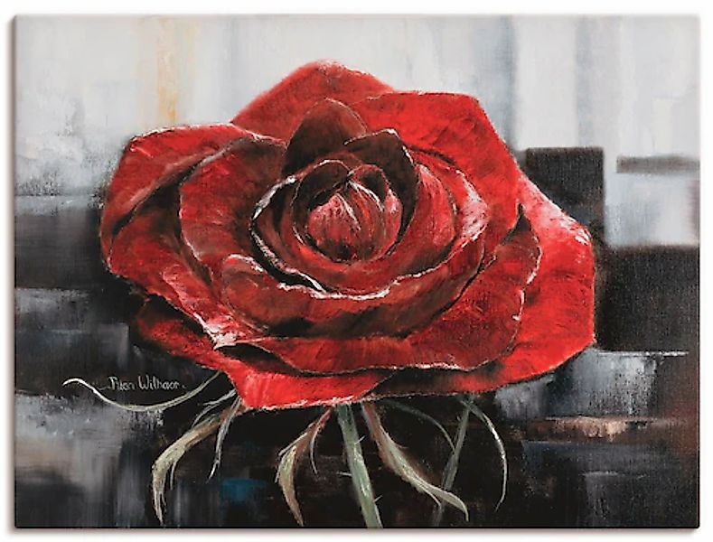 Artland Wandbild »Blühende rote Rose« 1 Stk. tlg. als Leinwandbild, Poster, günstig online kaufen