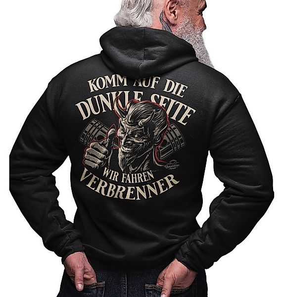 GASOLINE BANDIT® Kapuzensweatjacke für Motorradfahrer: Komm auf die dunkle günstig online kaufen
