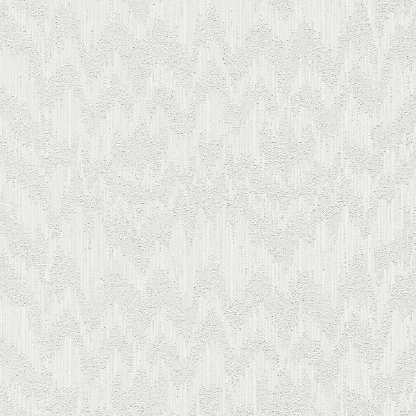 Bricoflor Batik Tapete in Hellgrau Boho Vliestapete mit Zickzack Muster Im günstig online kaufen