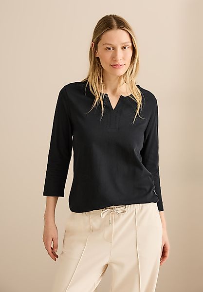 CECIL 3/4-Arm-Shirt mit geschlitztem Rundhalsausschnitt günstig online kaufen