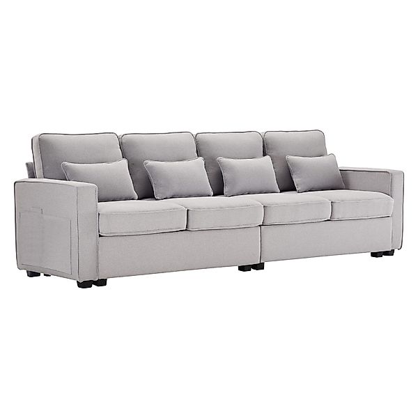 Welikera 4-Sitzer Sofa aus Leinenstoff,Viersitzer-Sofa mit günstig online kaufen