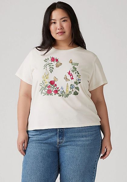 Levis Plus T-Shirt "PERFECT TEE", mit geblümten Bat-Wing-Logo günstig online kaufen