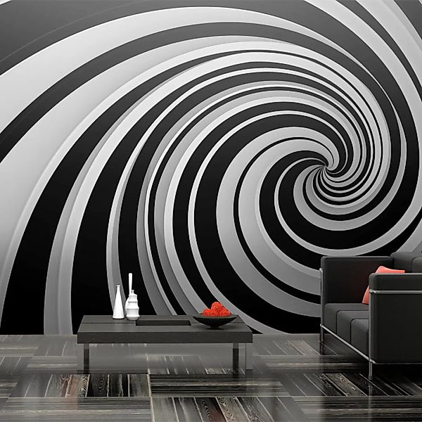 Xxl Tapete - Black And White Swirl günstig online kaufen