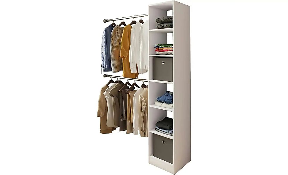 Kompaktgarderobe  Dacho ¦ weiß ¦ Maße (cm): B: 38 H: 194 T: 40.0 Garderoben günstig online kaufen