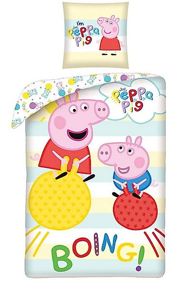 Halantex Bettwäsche Peppa Pig - Peppa Wutz - Wende-Bettwäsche-Set, 135x200 günstig online kaufen