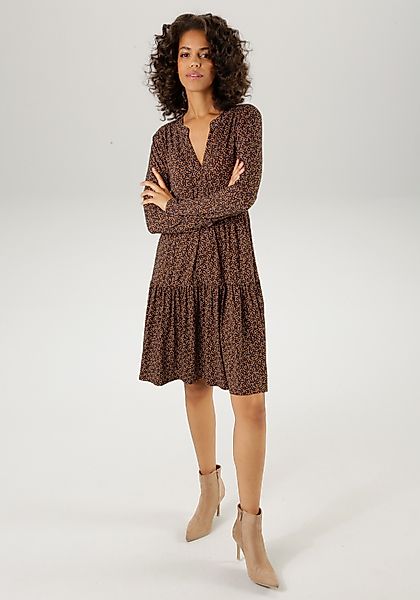 Aniston CASUAL Jerseykleid mit trendfarbigen, grafischen günstig online kaufen