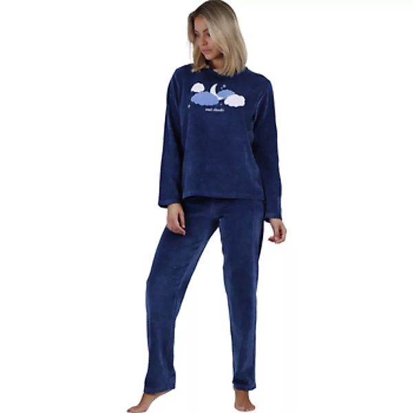 Admas  Pyjamas/ Nachthemden Pyjama Samt Hose Top Langarm Cloudy Nights günstig online kaufen