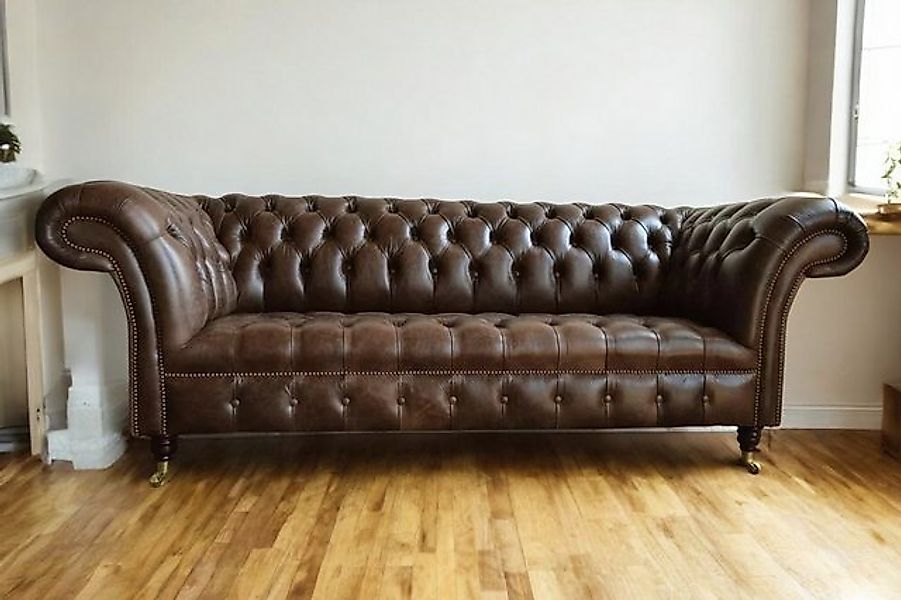 JVmoebel Chesterfield-Sofa Chesterfield Design Polster Couch Leder Sofa Lux günstig online kaufen