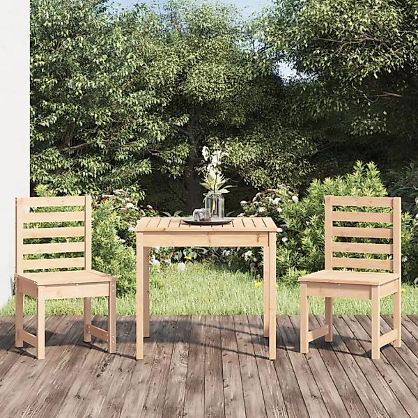 Vidaxl 3-tlg. Garten-bistro-set Massivholz Kiefer günstig online kaufen