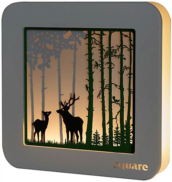 Weigla LED-Bild "Square - Wandbild Wald, Weihnachtsdeko", (1 St.), mit Time günstig online kaufen