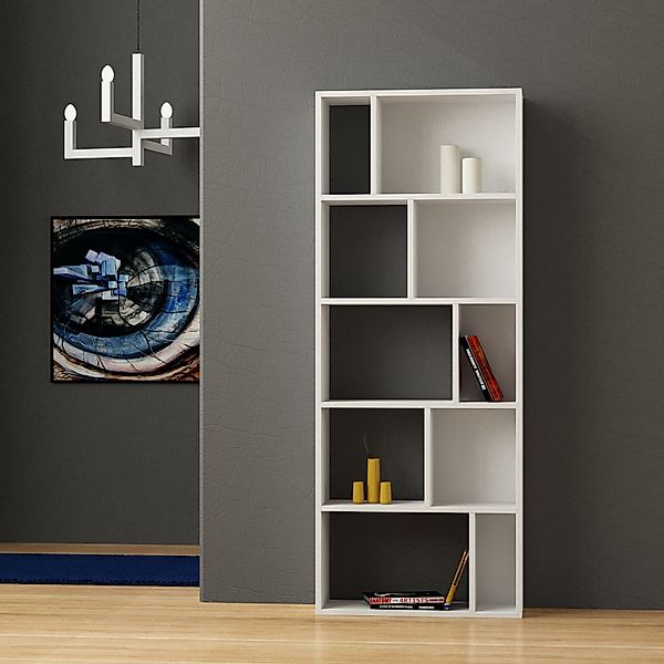 Decortie Bücherregal Onda, Modernes Bücherregal/ Vitrine, günstig online kaufen