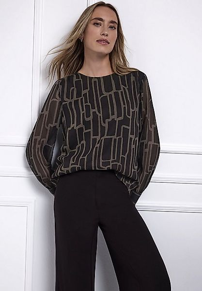 STREET ONE Blusenshirt Gemusterte Chiffon Bluse (1-tlg) günstig online kaufen