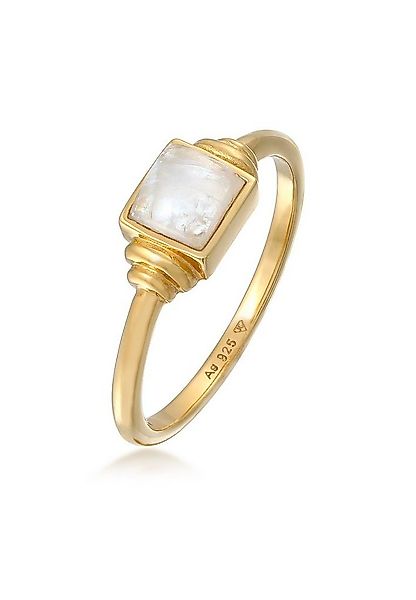 Elli Premium Fingerring Mondstein Quadrat Vintage 925 Silber günstig online kaufen