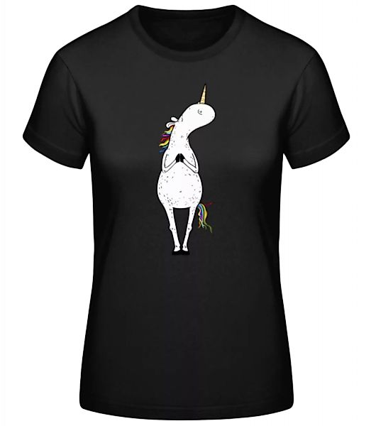Yoga Einhorn Berghaltung · Frauen Basic T-Shirt günstig online kaufen