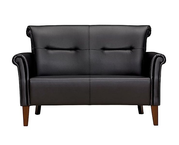 JVmoebel 2-Sitzer Sitzmöbel 2-Sitzer Schwarz Ledersofa Couch Büromöbel, 1 T günstig online kaufen