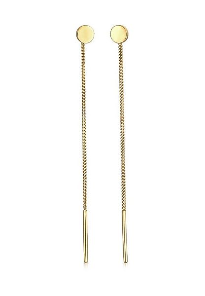 Elli Paar Ohrhänger Plättchen Minimal Basic Durchziehen 925 Silber günstig online kaufen