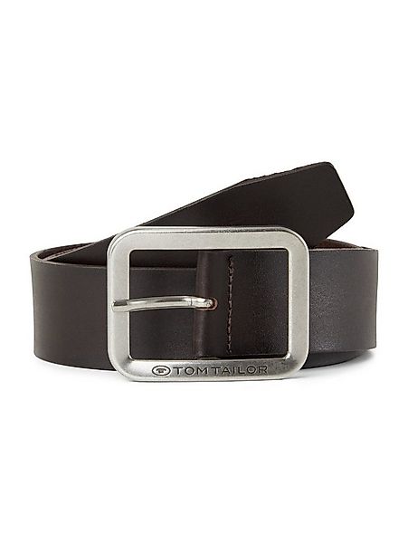 TOM TAILOR Ledergürtel Belts TTTED Ledergürtel mit eckiger Dornschließe günstig online kaufen