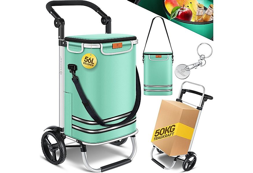 KESSER Einkaufstrolley, klappbar mit 56L Kapazität und belastbar bis 50 kg günstig online kaufen