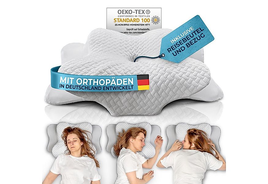 Glückstoff Nackenstützkissen aus Memory Foam, Orthopädisches Kissen für all günstig online kaufen