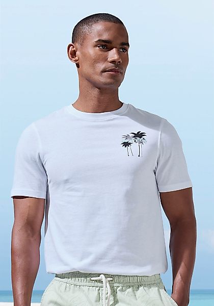 Beachtime T-Shirt "mit großem Rückenprint", Regular-Fit, mit Print vorn und günstig online kaufen