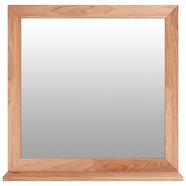 furnicato Wandspiegel 55x55 cm Massivholz Nussbaum günstig online kaufen