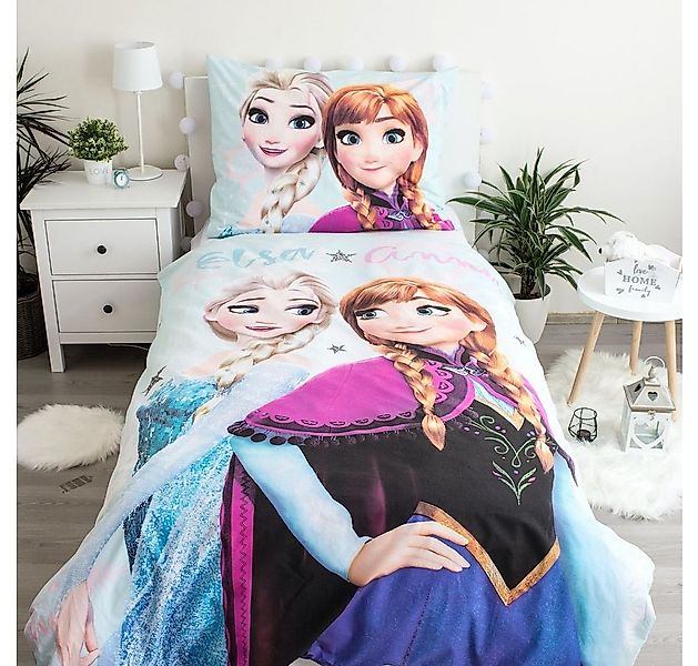 Disney Frozen Wendebettbezug Disney Frozen Bettwäsche Anna Elsa für 135/140 günstig online kaufen