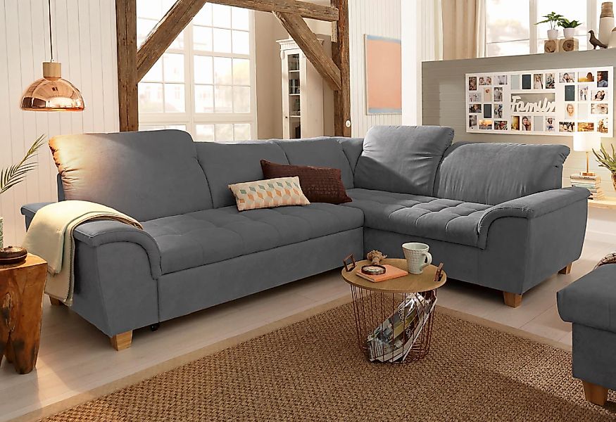 Home affaire Ecksofa "Lyla fester Sitzkomfort, bequeme Armlehnen, Breite 27 günstig online kaufen