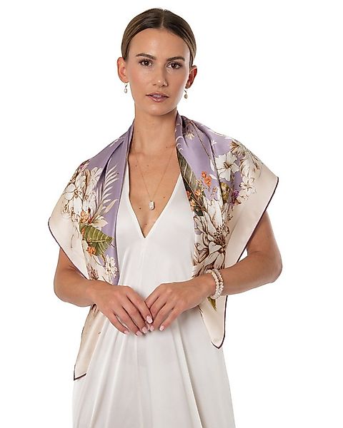 MayTree Seidentuch Premium handrolliert quadratisch 86x86, Frühlingsblüte l günstig online kaufen