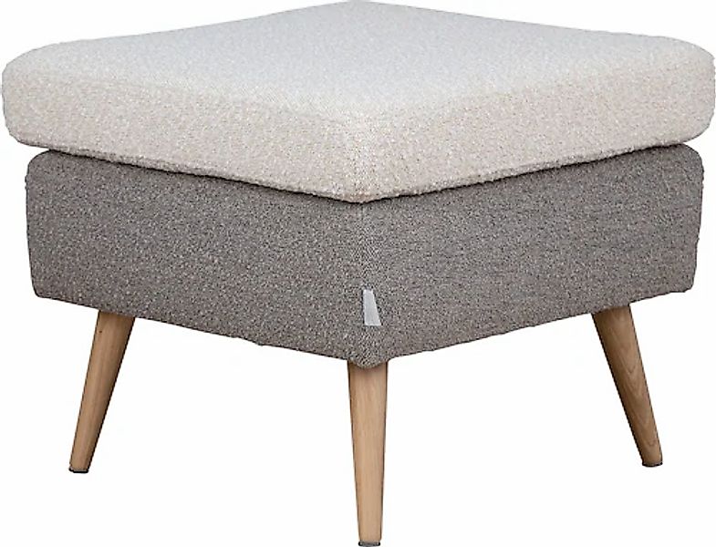 Home affaire Hocker »Salla« 2-farbig, Bouclé oder Struktur fein, passend zu günstig online kaufen