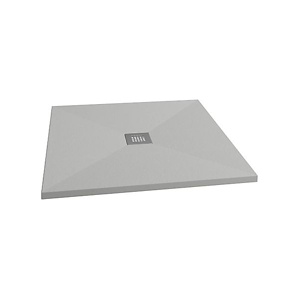 Schulte Duschwanne ExpressPlus Extraflach Quadrat 90 cm x 90 cm Lichtgrau günstig online kaufen