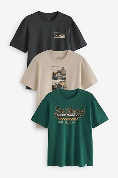 Next Print-Shirt 3er-Pack T-Shirts mit Print (3-tlg) günstig online kaufen