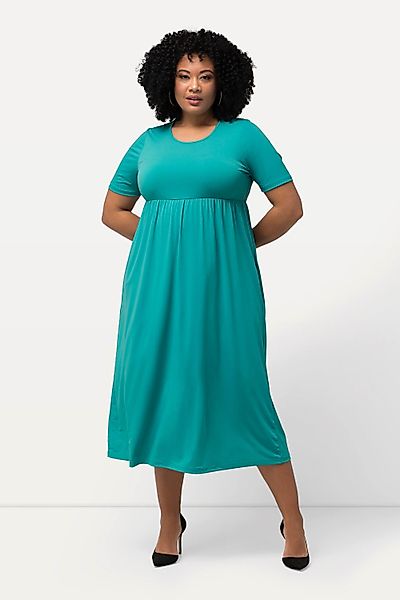Ulla Popken Maxikleid Jerseykleid Empirenaht Rundhals günstig online kaufen