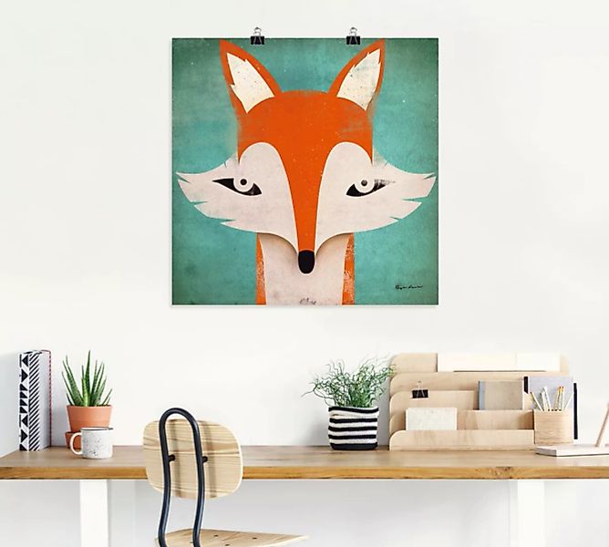 Artland Poster "Fuchs", Tiere, (1 St.), als Leinwandbild, Wandaufkleber ode günstig online kaufen