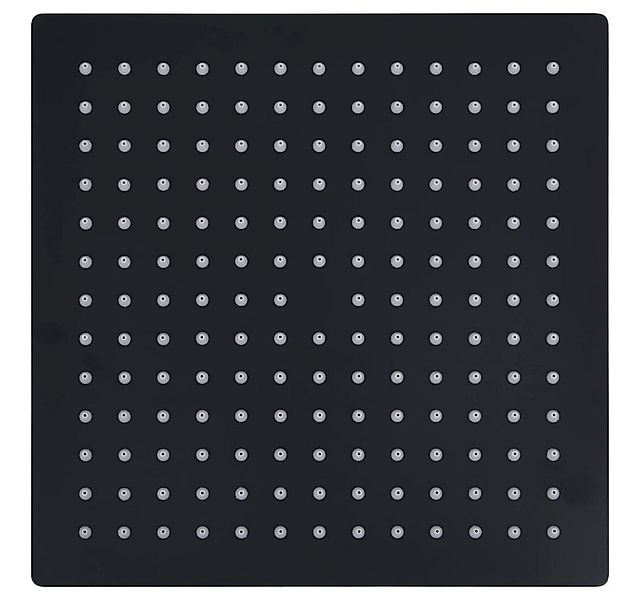 vidaXL Regenduschkopf Regenbrause Edelstahl 25x25 cm Quadrat Schwarz, (1-tl günstig online kaufen