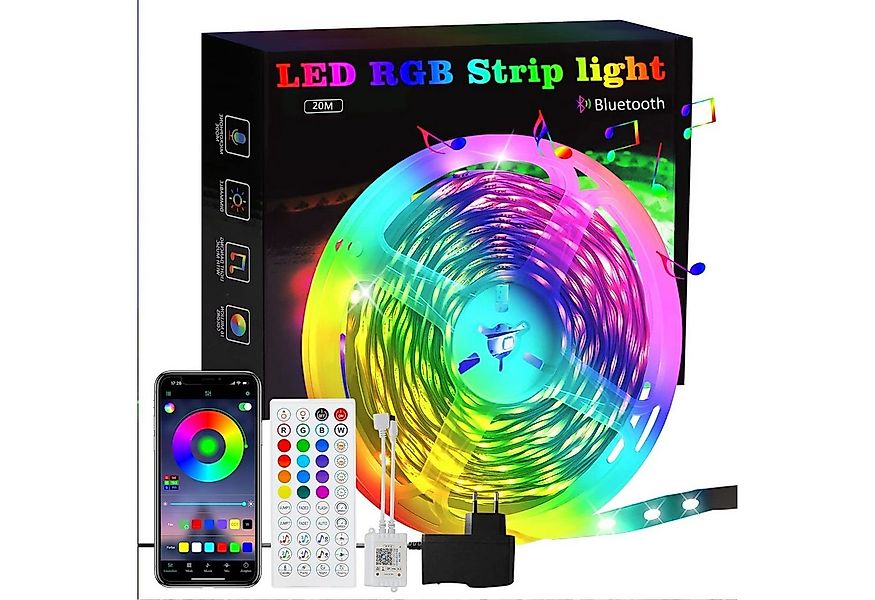 ZMH LED-Streifen RGB einstellbar mit Fernbedienung App LED-Streifen, 1-flam günstig online kaufen