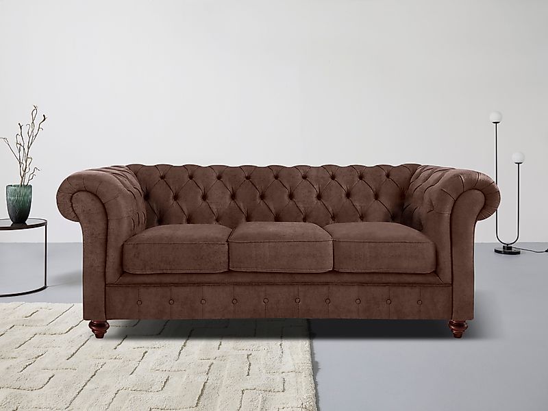 Home affaire Chesterfield-Sofa Chesterfield 3-Sitzer B/T/H: günstig online kaufen