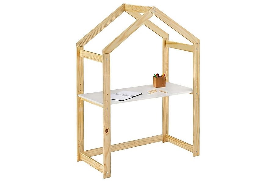 IDIMEX Kinderschreibtisch LIA, Kinder Basteltisch in Hausform, Maltisch höh günstig online kaufen
