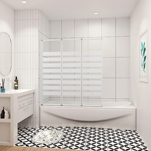 duschspa Badewannenaufsatz 130x140cm links Faltwand Duschwand günstig online kaufen