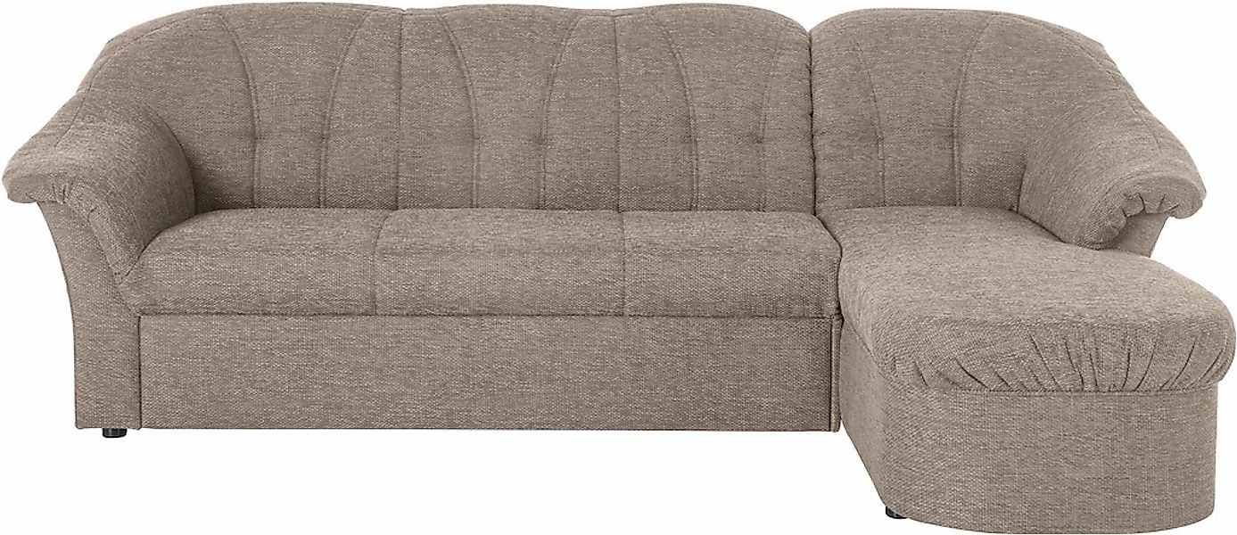 DOMO collection Ecksofa "Pegnitz, elegante Rückensteppung, kompakte Stellma günstig online kaufen