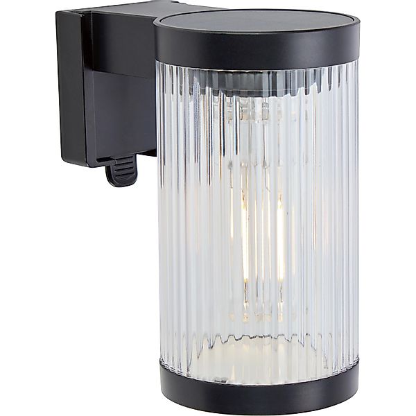 Solar-LED-Wandleuchte 14,5 cm x 8 cm x 12 cm Schwarz günstig online kaufen