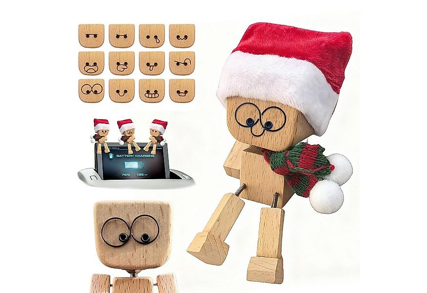 HAUSS SPOLE Dekofigur Holzfigur mit Autoschmuck Weihnachtsfigur magnetisch günstig online kaufen