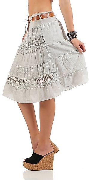 malito more than fashion Sommerrock malito Damen Rock mit Blumen Strickmust günstig online kaufen